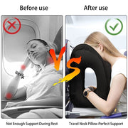 Inflatable Air Cushion Office Travel Pillow Rest Neck Nap Pillows Headrest