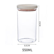 WBBOOMING 2 Different Color Sealed Ring Bottles Kitchen Storage Box Transparent Food Canister Keep Fresh New Clear Container
