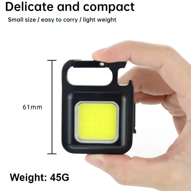 Mini Flashlight Portable Pocket led Flashligh Keychain Rechargeable Flashligh For Outdoor Camping Fishing Small Light Corkscrew