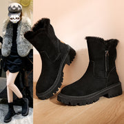 NEW Snow Boots Women 2023 Winter Warm Fashion Designer Platform Boots Gladiator Non-slip Short Plush Flats Suede Shoes Mujer
